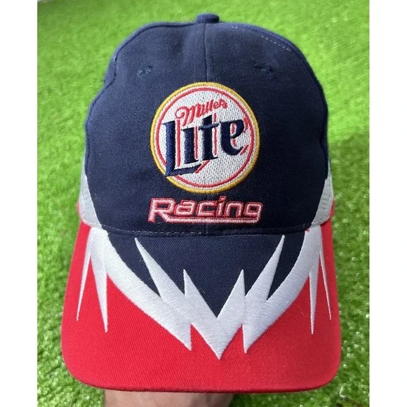 Vintage Miller Racing OSFA Hat Abstract Y2K NASCAR NWT Rusty Wallace Pit Cap - Picture 2 of 7